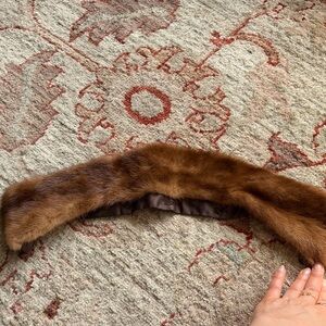 Brown mink Fur Collar